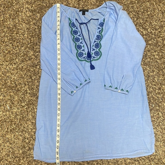 J. Crew Women’s blue embroidered lightweight blouse size Small - Picture 6 of 8